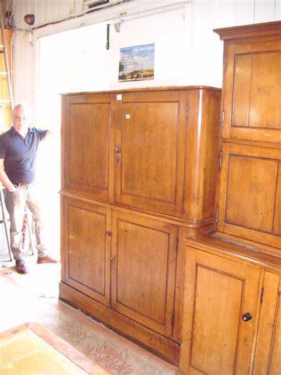 Mid Victorian oak four door cupboard